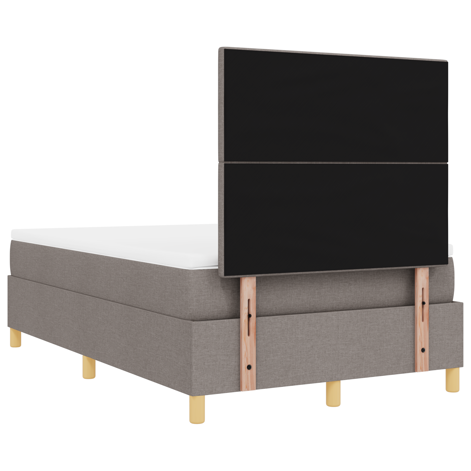 Boxspringbed met matras en LED stof taupe 120x200 cm