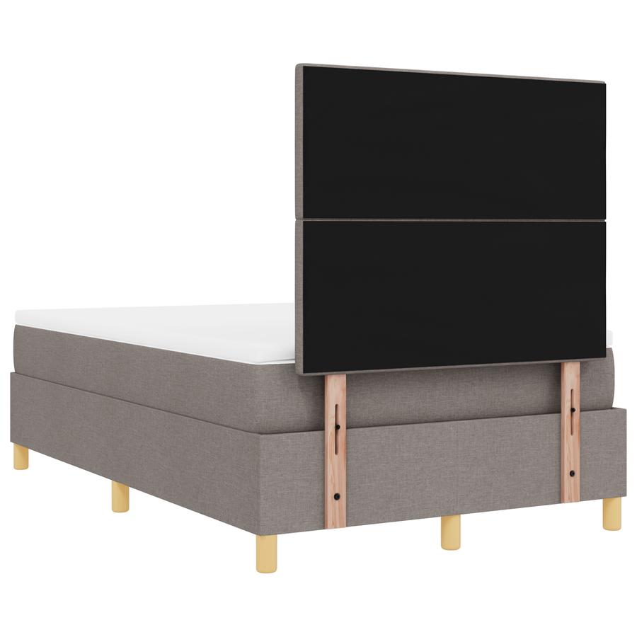Boxspringbed met matras en LED stof taupe 120x200 cm
