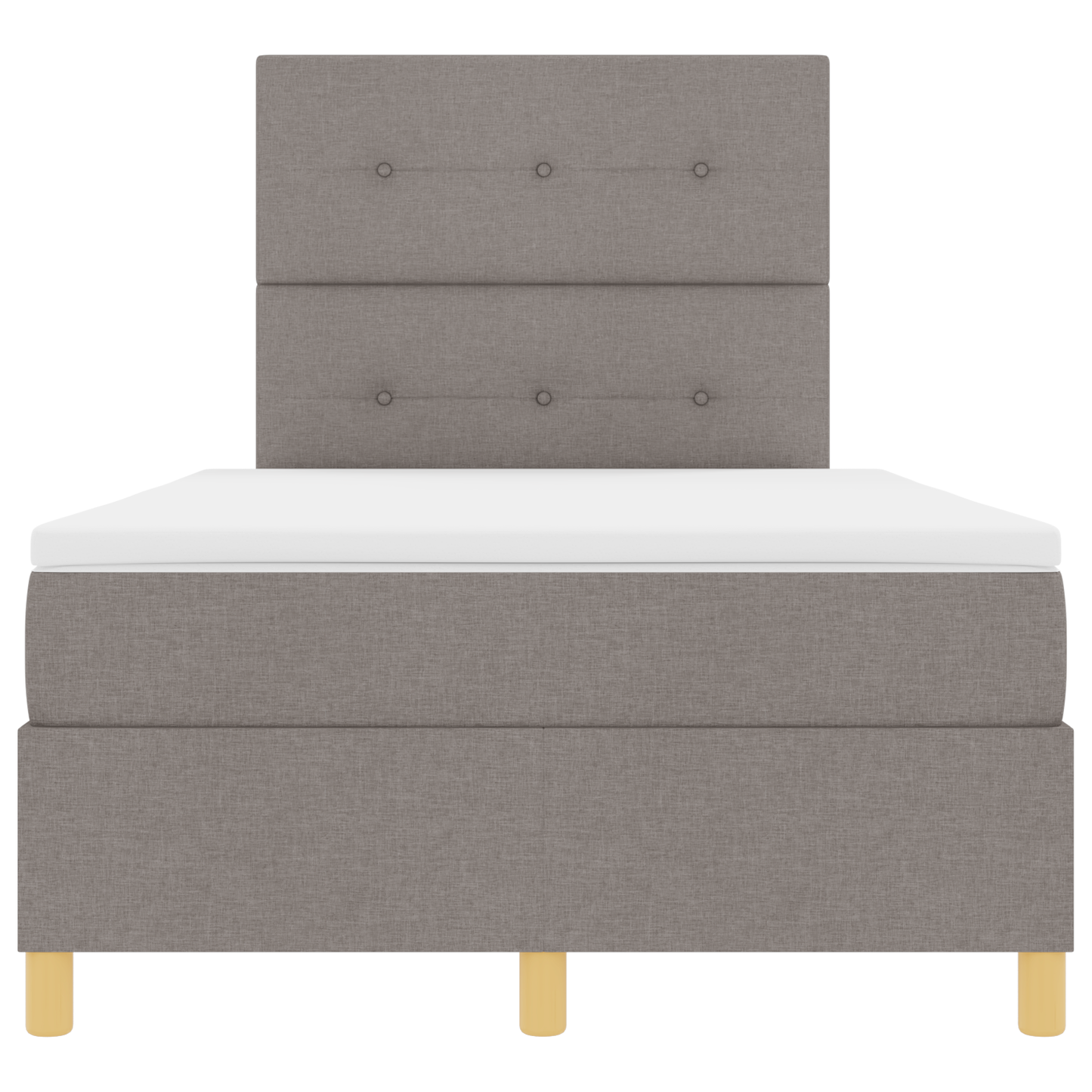 Boxspringbed met matras en LED stof taupe 120x200 cm