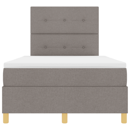 Boxspringbed met matras en LED stof taupe 120x200 cm