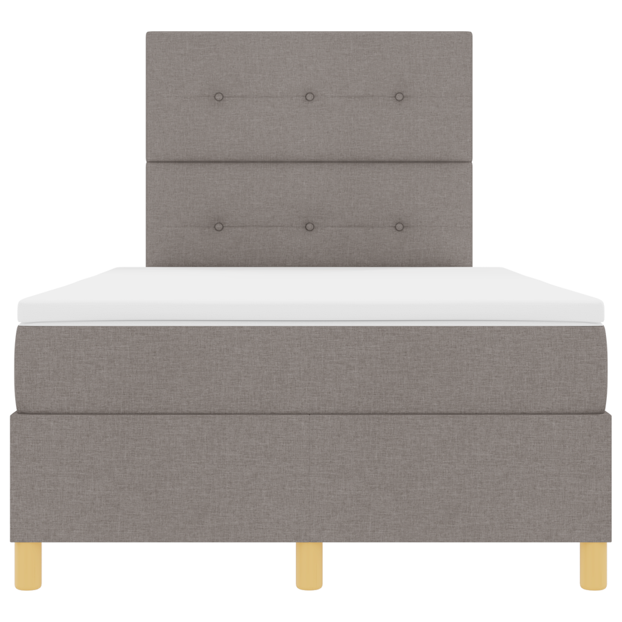 Boxspringbed met matras en LED stof taupe 120x200 cm