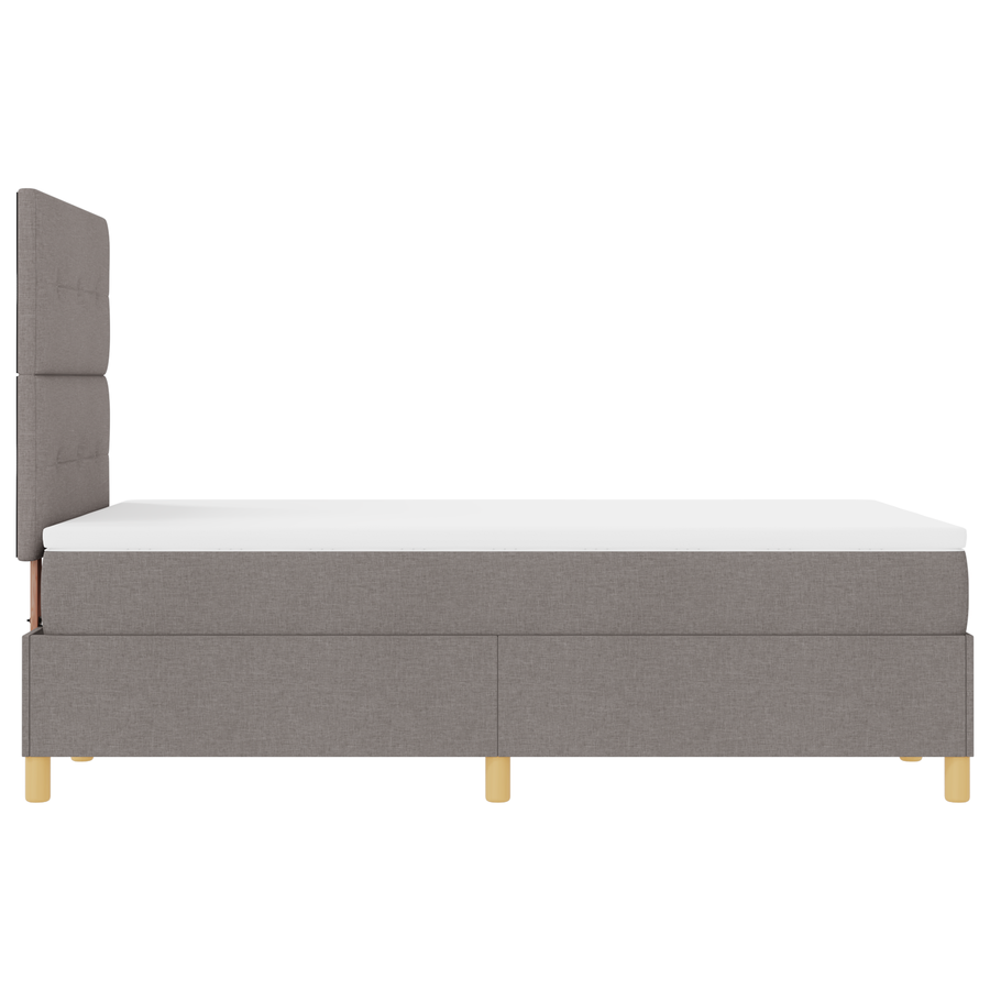 Boxspringbed met matras en LED stof taupe 120x200 cm