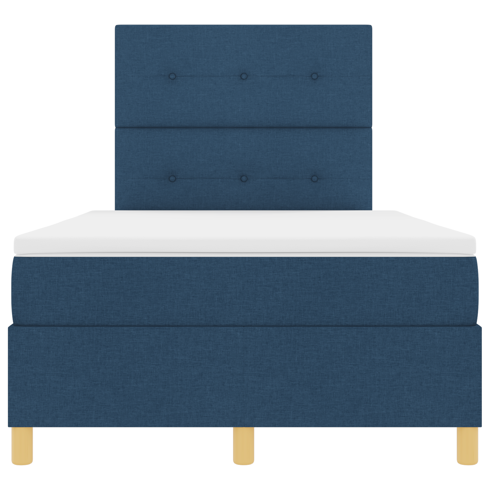 Boxspringbed met matras en LED stof blauw 120x200 cm