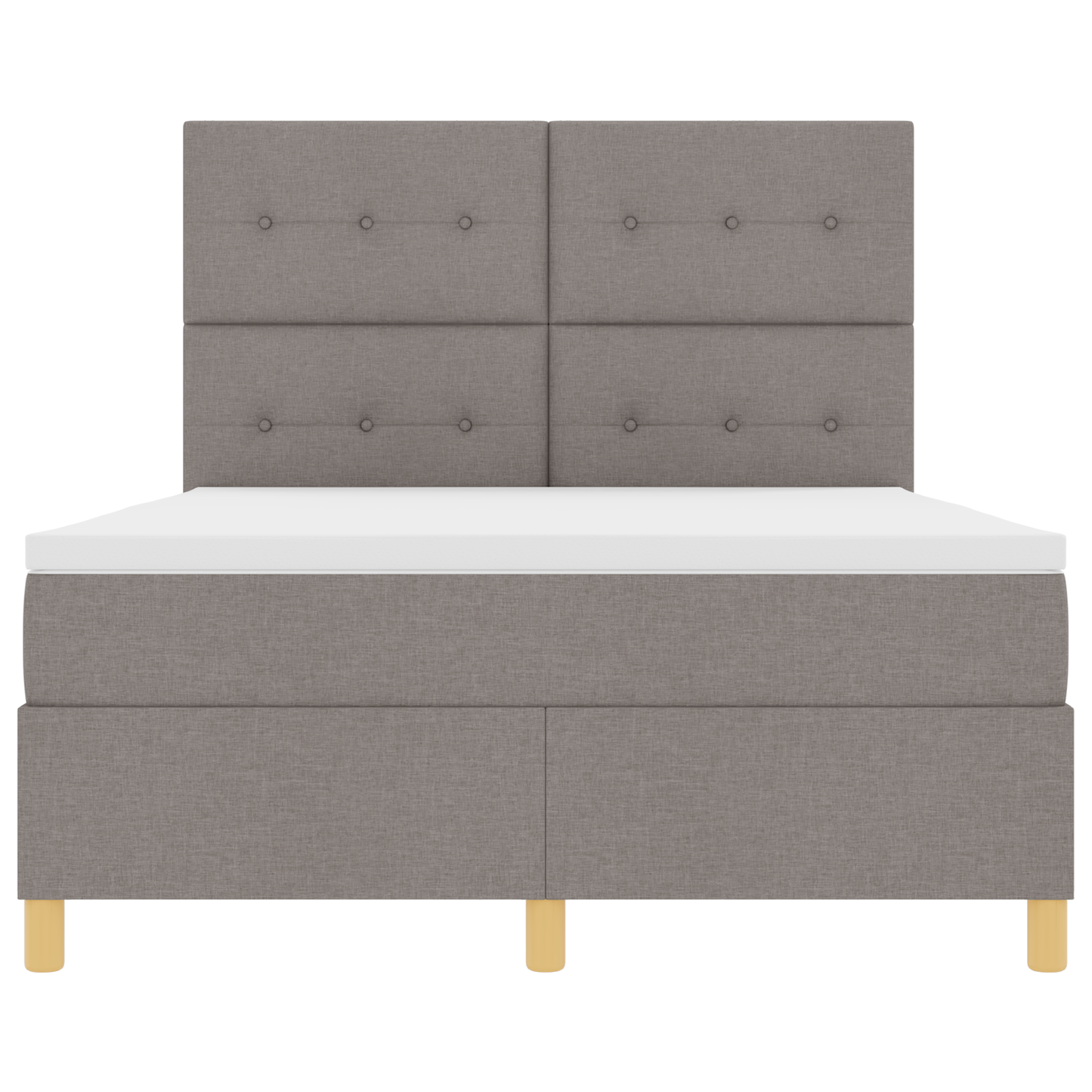 Boxspringbed met matras en LED stof taupe 140x190 cm