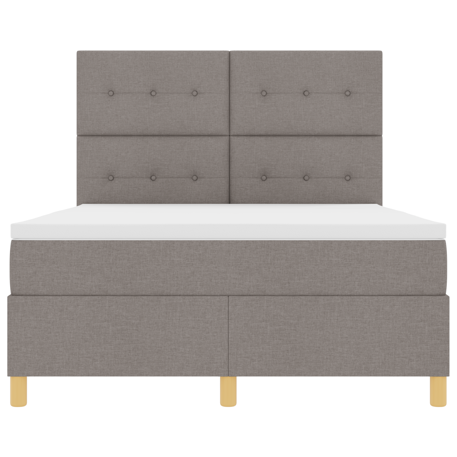 Boxspringbed met matras en LED stof taupe 140x190 cm