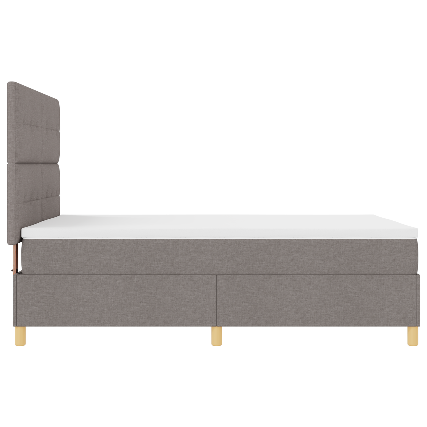 Boxspringbed met matras en LED stof taupe 140x190 cm