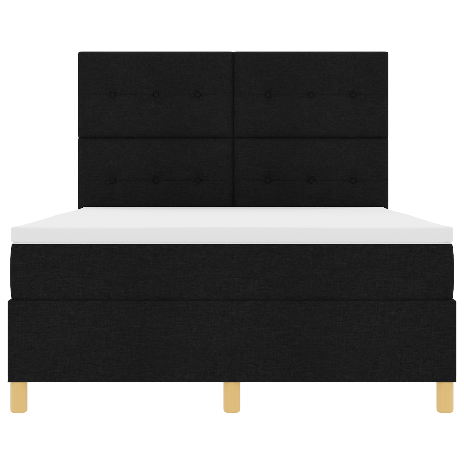Boxspringbed met matras en LED stof zwart 140x200 cm