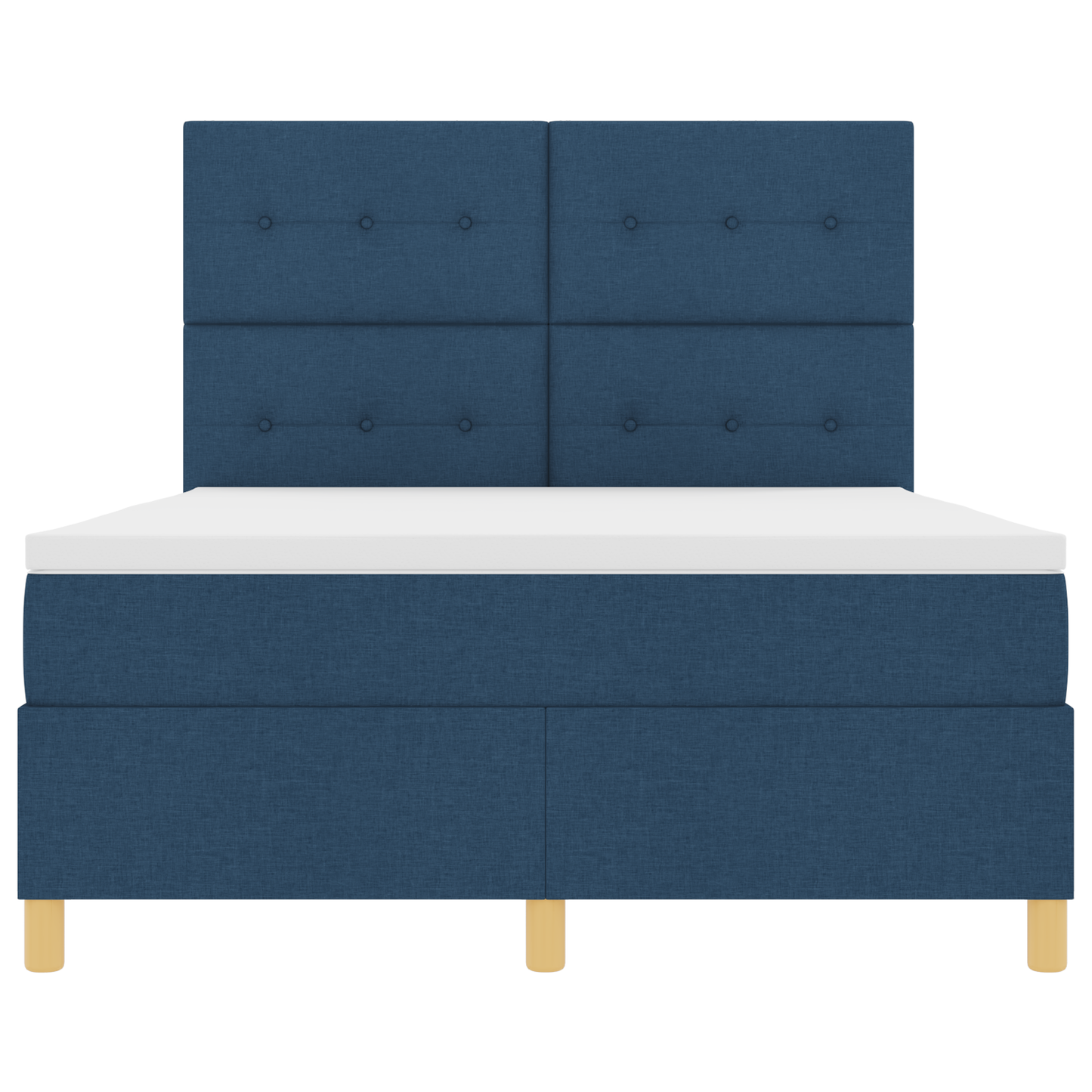 Boxspringbed met matras en LED stof blauw 160x200 cm