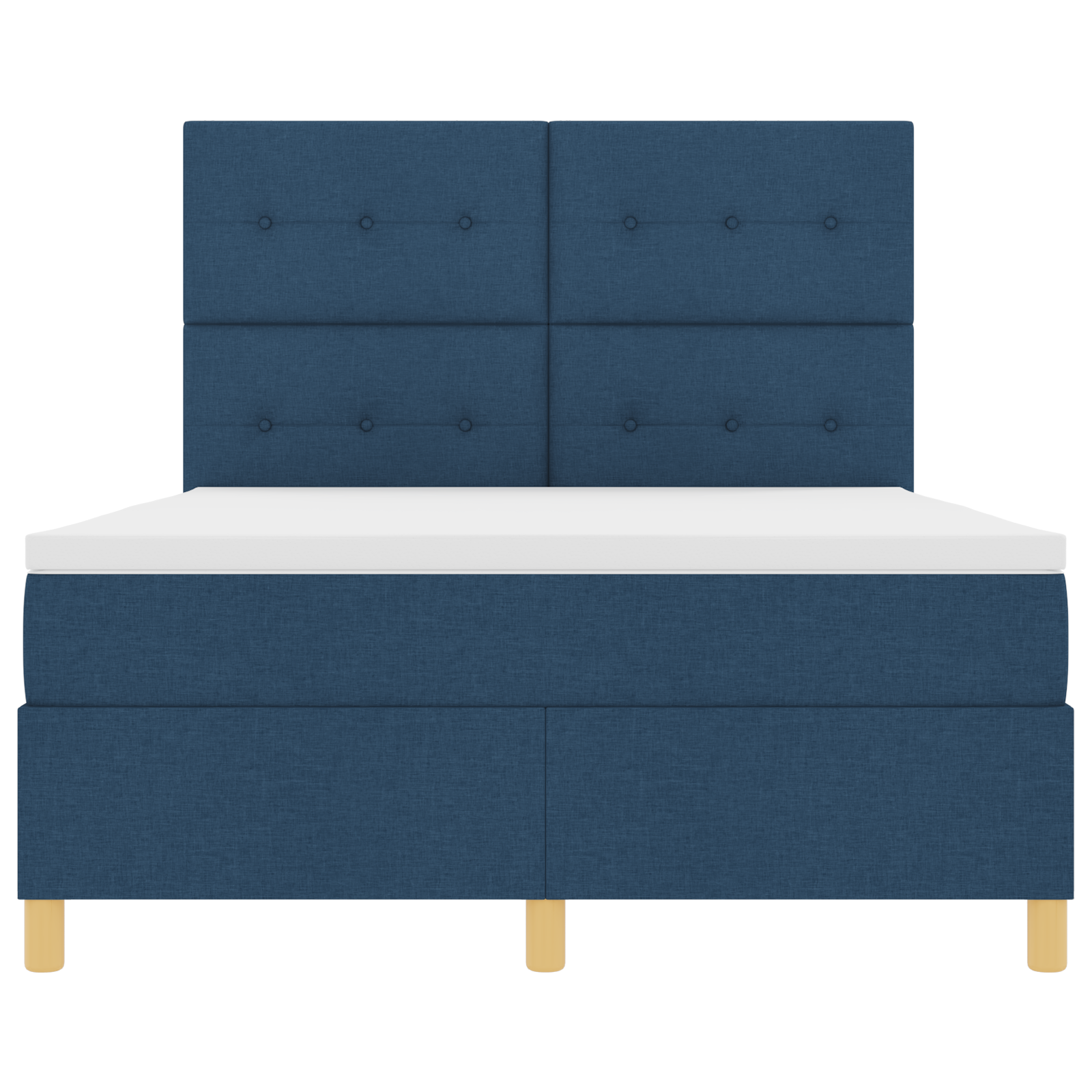 Boxspringbed met matras en LED stof blauw 160x200 cm