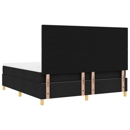 Boxspringbed met Matras & LED Zwart 180x200 cm Stof