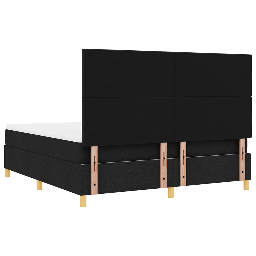 Boxspringbed met Matras & LED Zwart 180x200 cm Stof