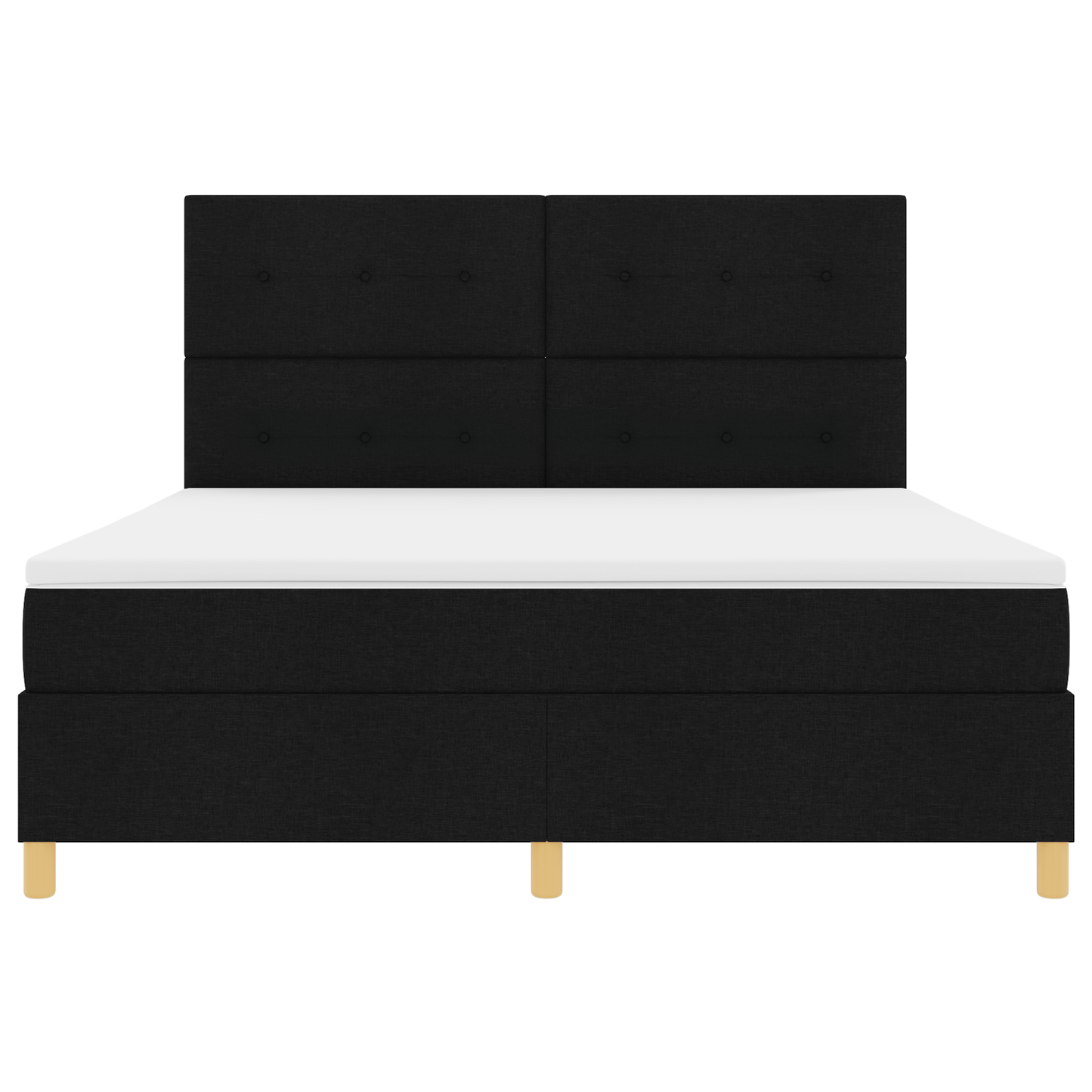 Boxspringbed met Matras & LED Zwart 180x200 cm Stof