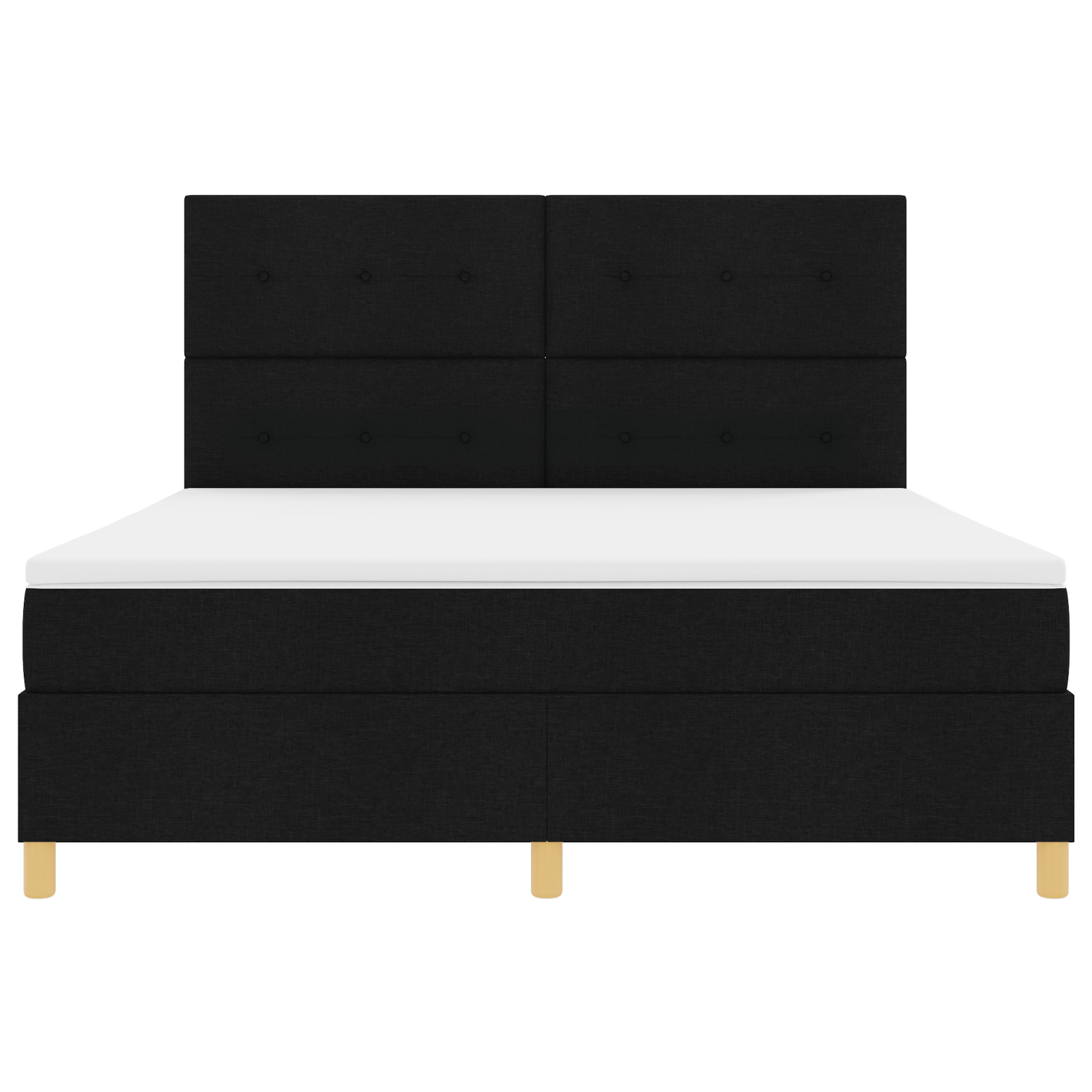 Boxspringbed met Matras & LED Zwart 180x200 cm Stof