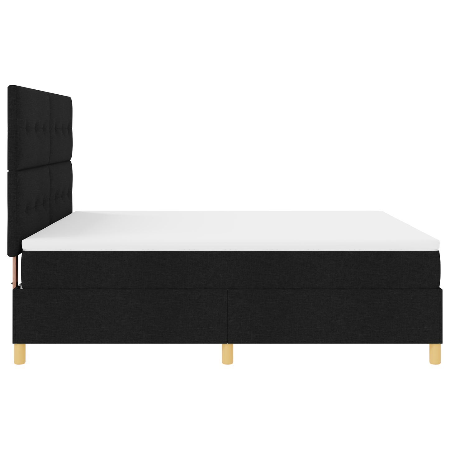 Boxspringbed met Matras & LED Zwart 180x200 cm Stof