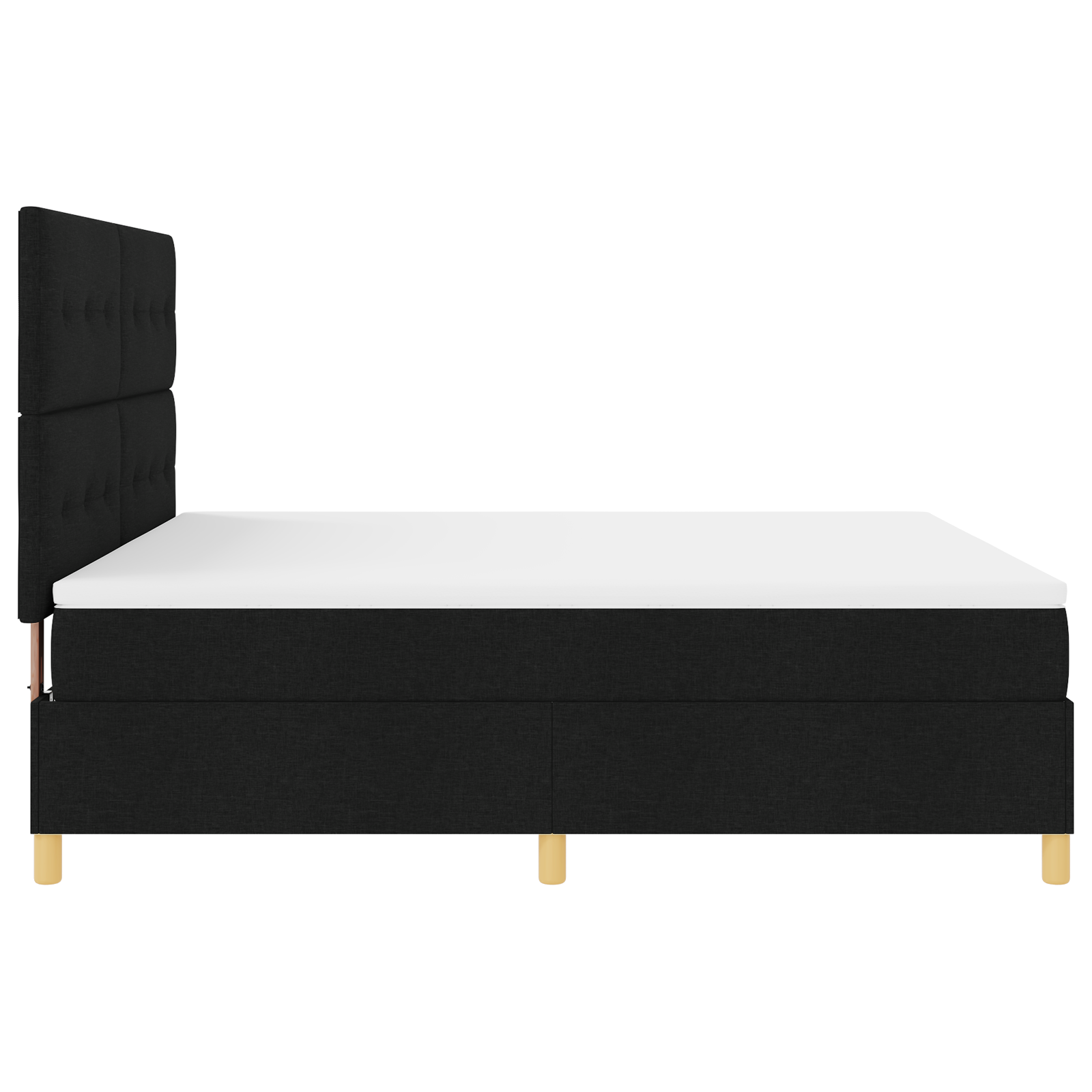 Boxspringbed met Matras & LED Zwart 180x200 cm Stof