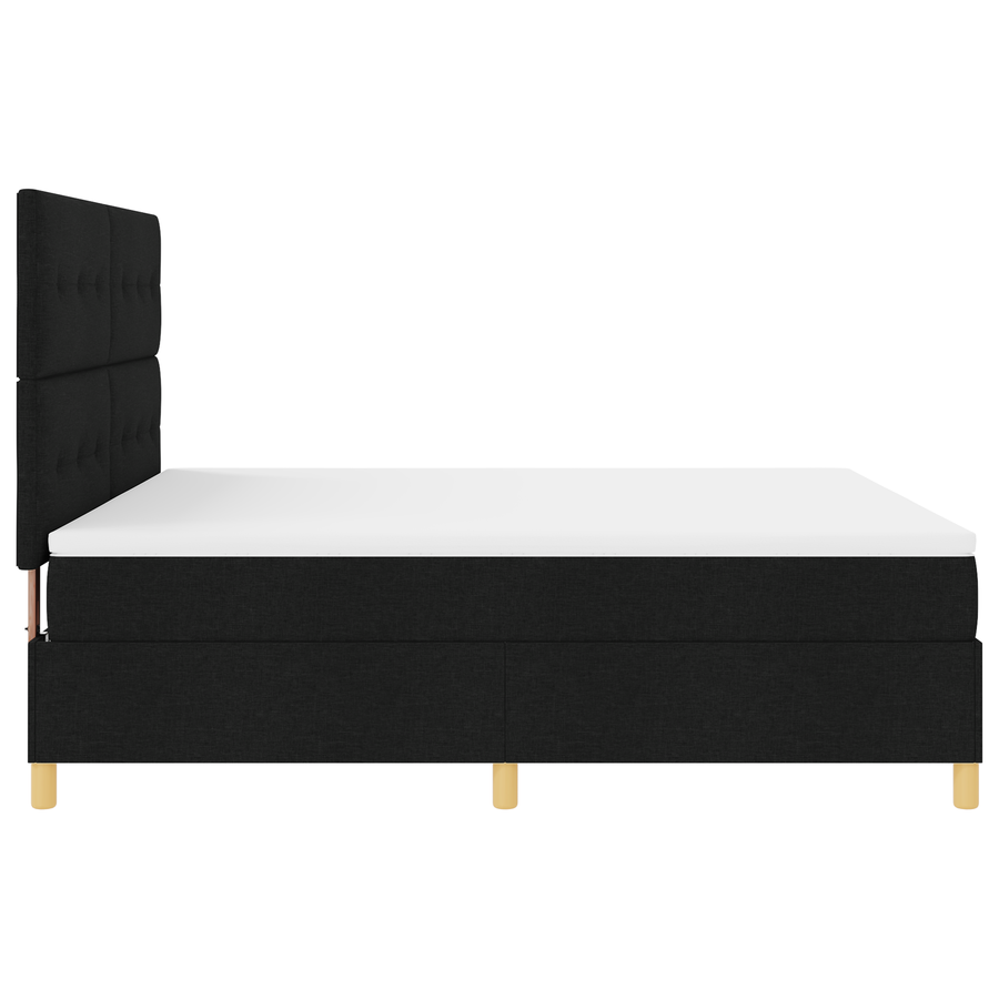 Boxspringbed met Matras & LED Zwart 180x200 cm Stof