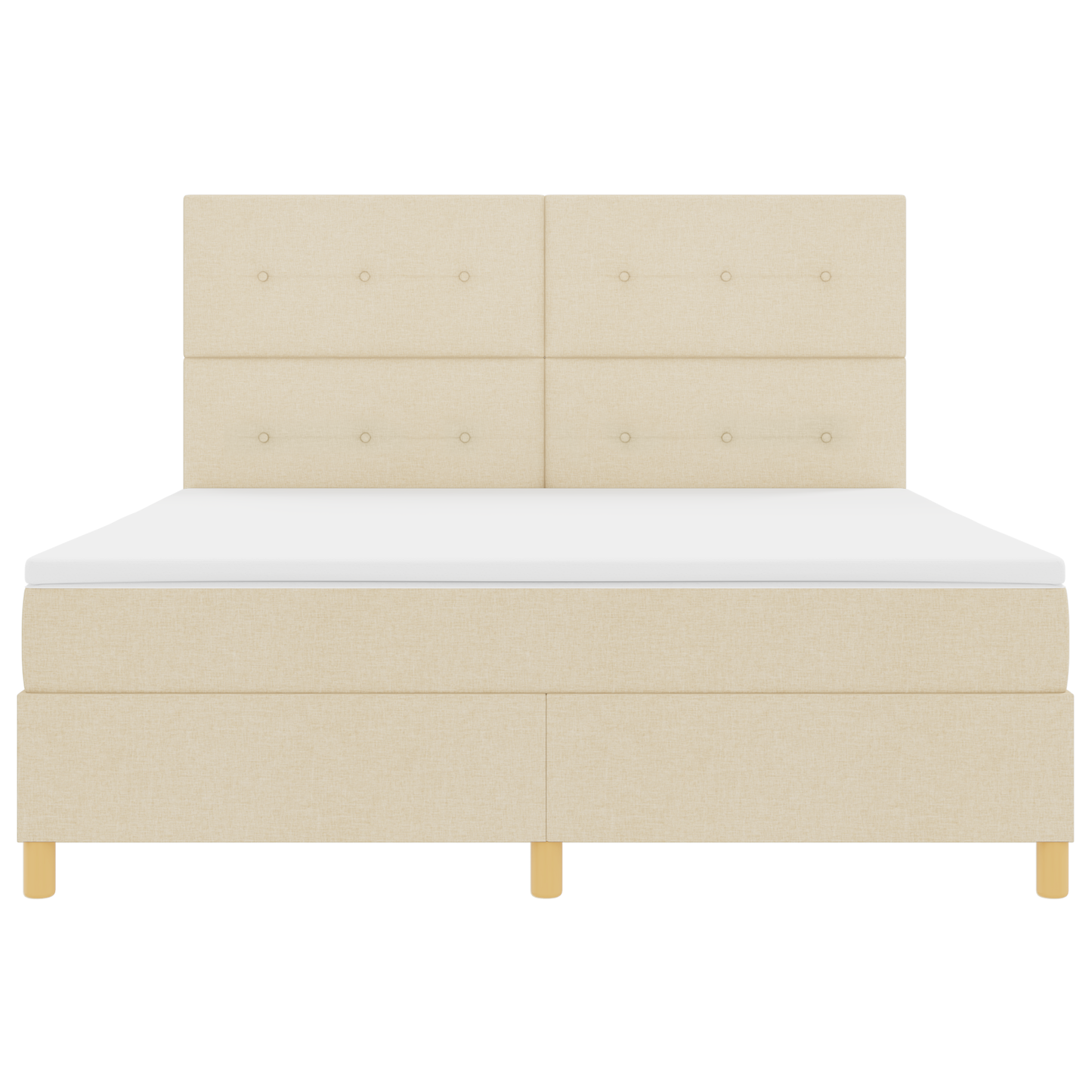 Boxspringbed met matras en LED stof crèmekleurig 180x200 cm