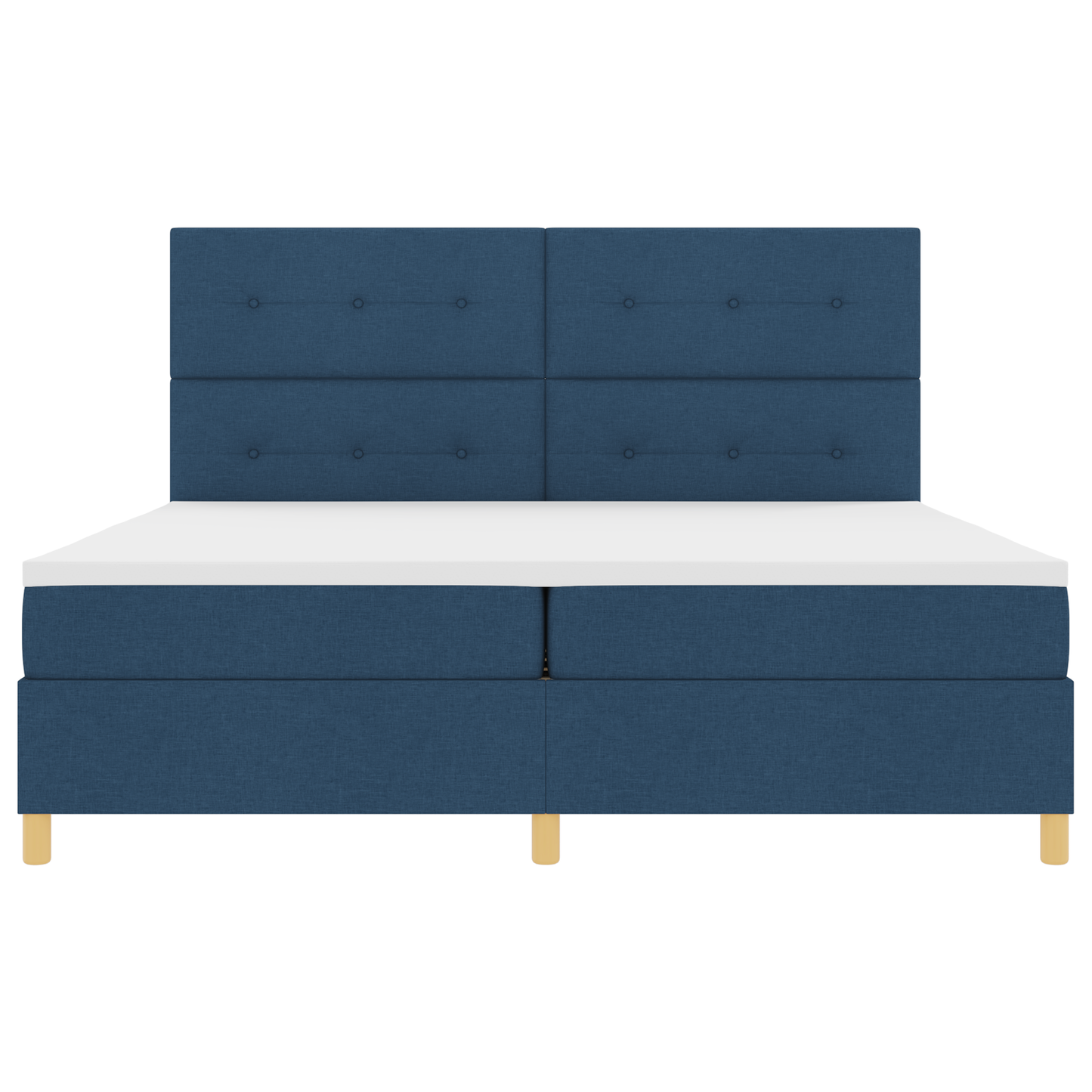 Boxspringbed met matras en LED stof blauw 200x200 cm