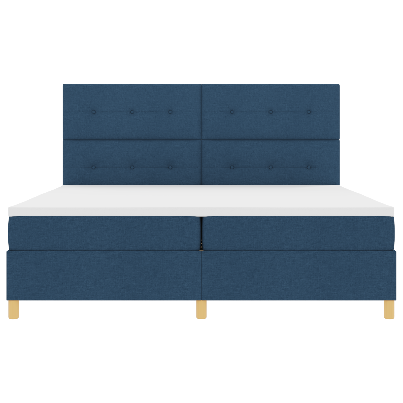 Boxspringbed met matras en LED stof blauw 200x200 cm