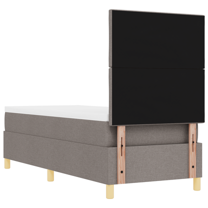 Boxspring Bed met Matras & LED Taupe 80x200 cm Stof