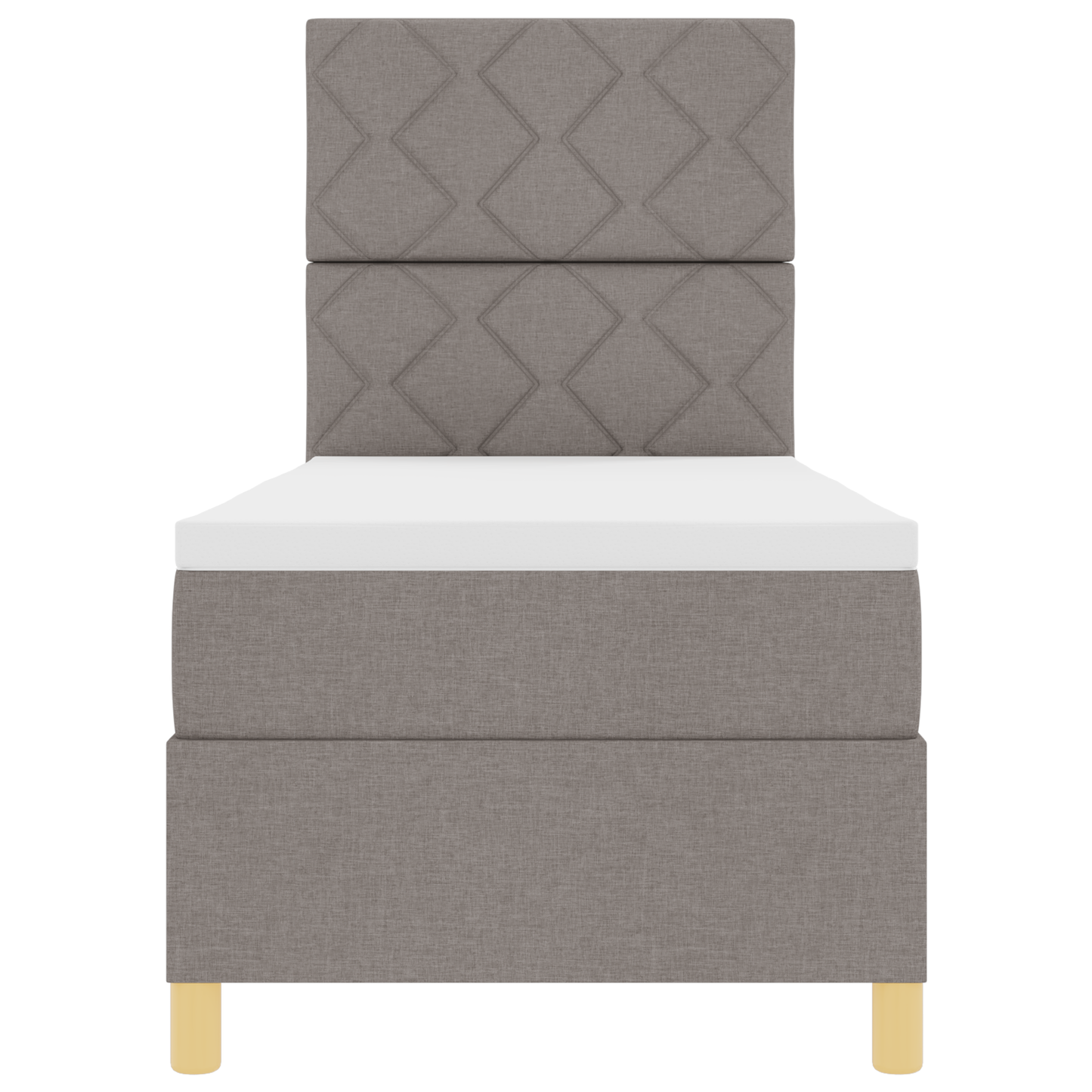 Boxspring Bed met Matras & LED Taupe 80x200 cm Stof