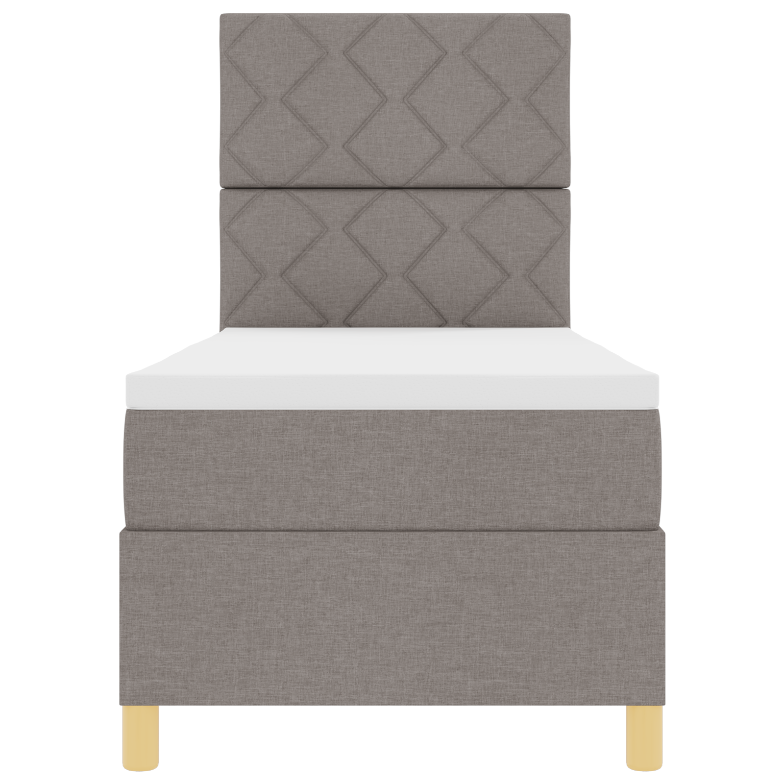 Boxspring Bed met Matras & LED Taupe 80x200 cm Stof