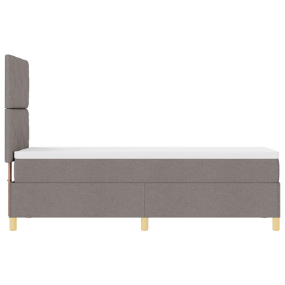 Boxspring Bed met Matras & LED Taupe 80x200 cm Stof