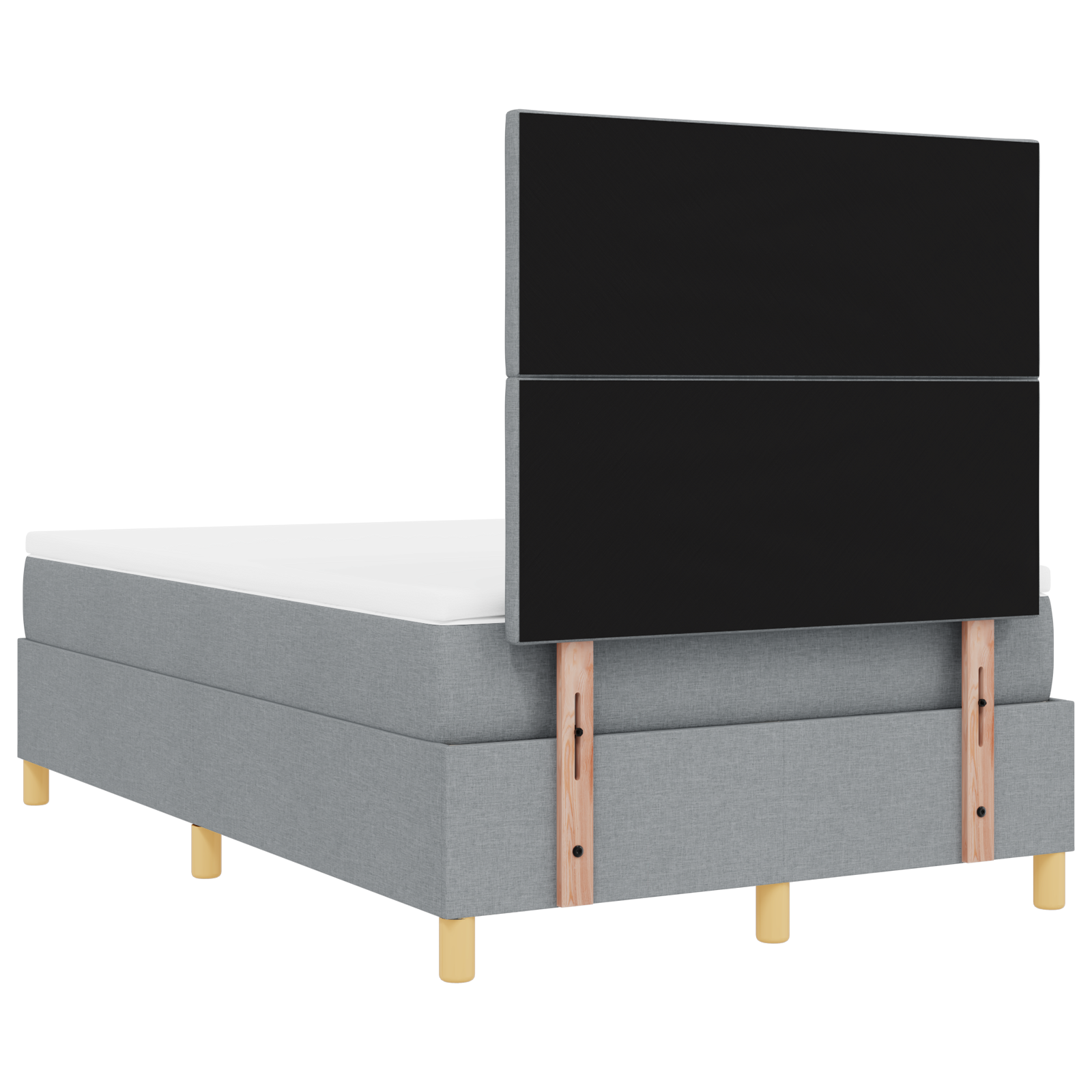 Boxspringbed met Matras & LED Lichtgrijs 120x190 cm Stof