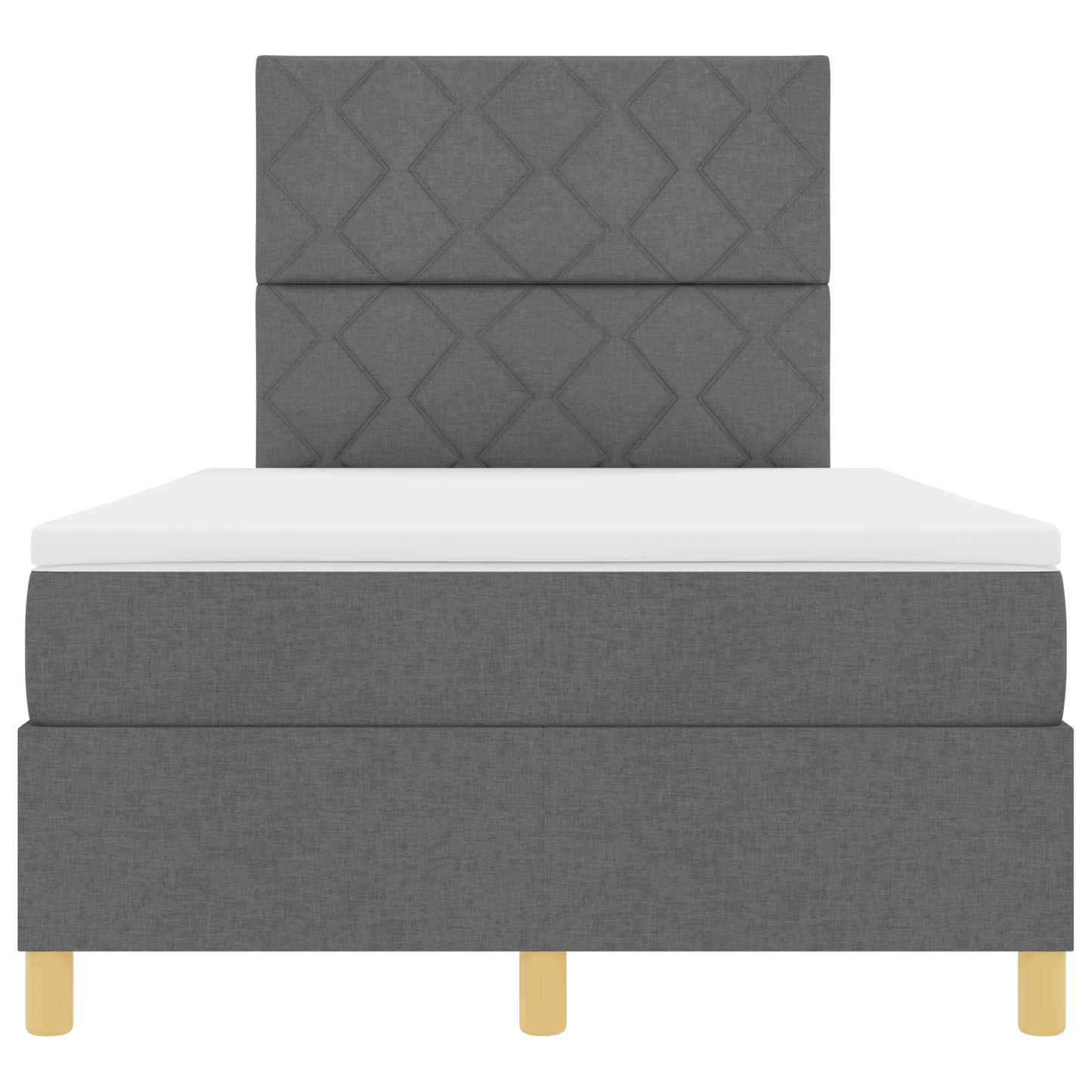 Boxspringbed met Matras & LED Donkergrijs 120x190 cm Stof