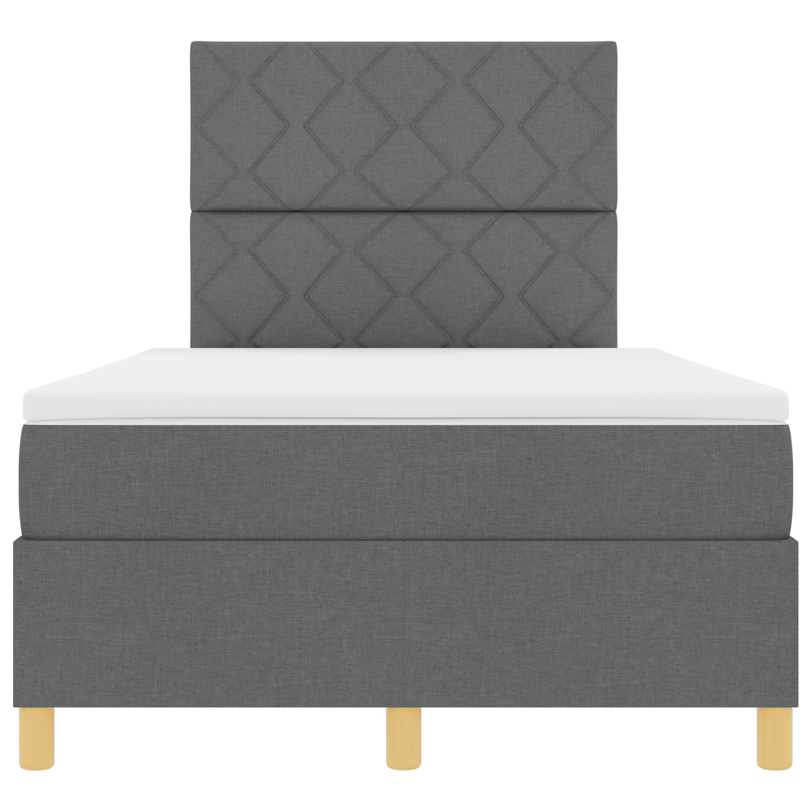 Boxspringbed met Matras & LED Donkergrijs 120x190 cm Stof