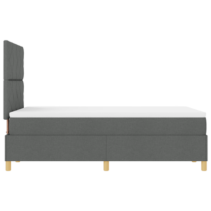 Boxspringbed met Matras & LED Donkergrijs 120x190 cm Stof
