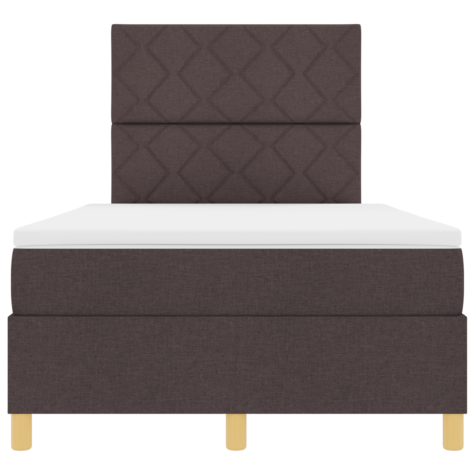 Boxspringbed met Matras & LED Donkerbruin 120x190 cm Stof