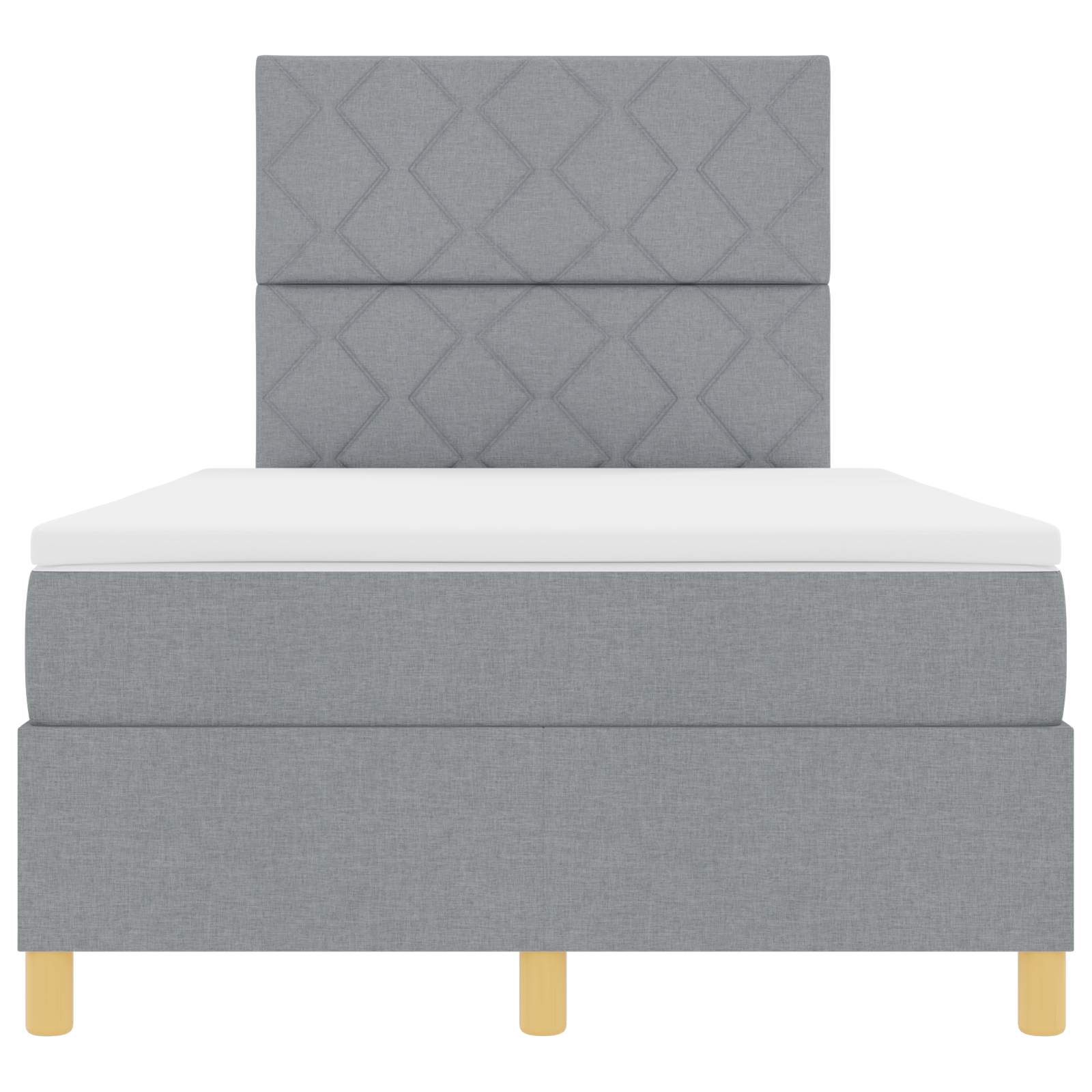Boxspringbed met Matras & LED Lichtgrijs 120x200 cm Stof