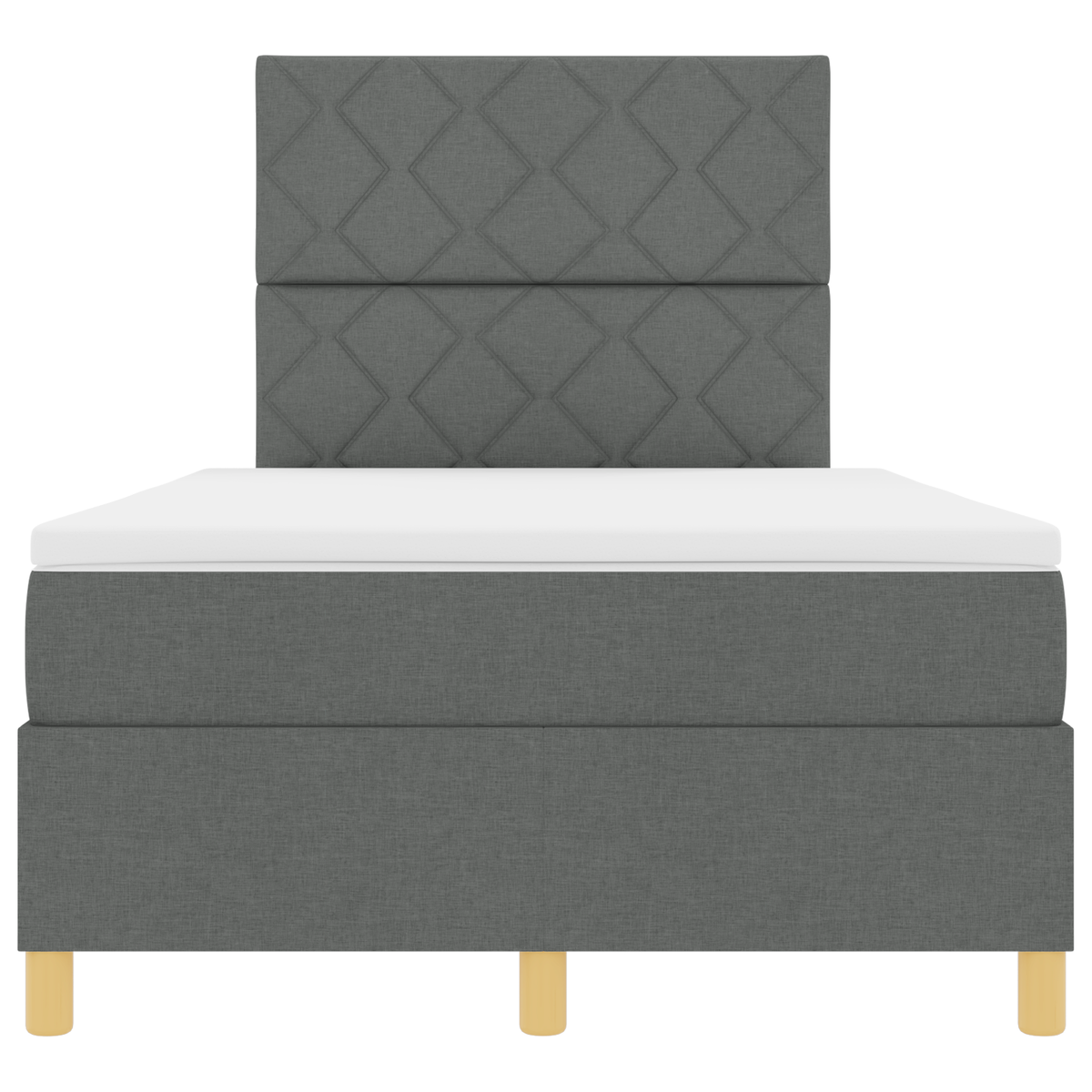Boxspringbed met Matras & LED Donkergrijs 120x200 cm Stof