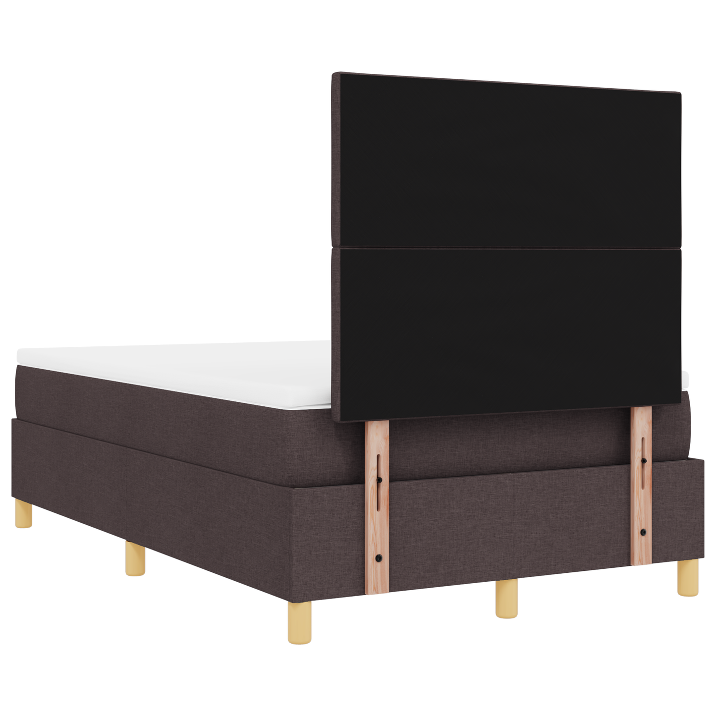 Boxspringbed met Matras & LED Donkerbruin 120x200 cm Stof