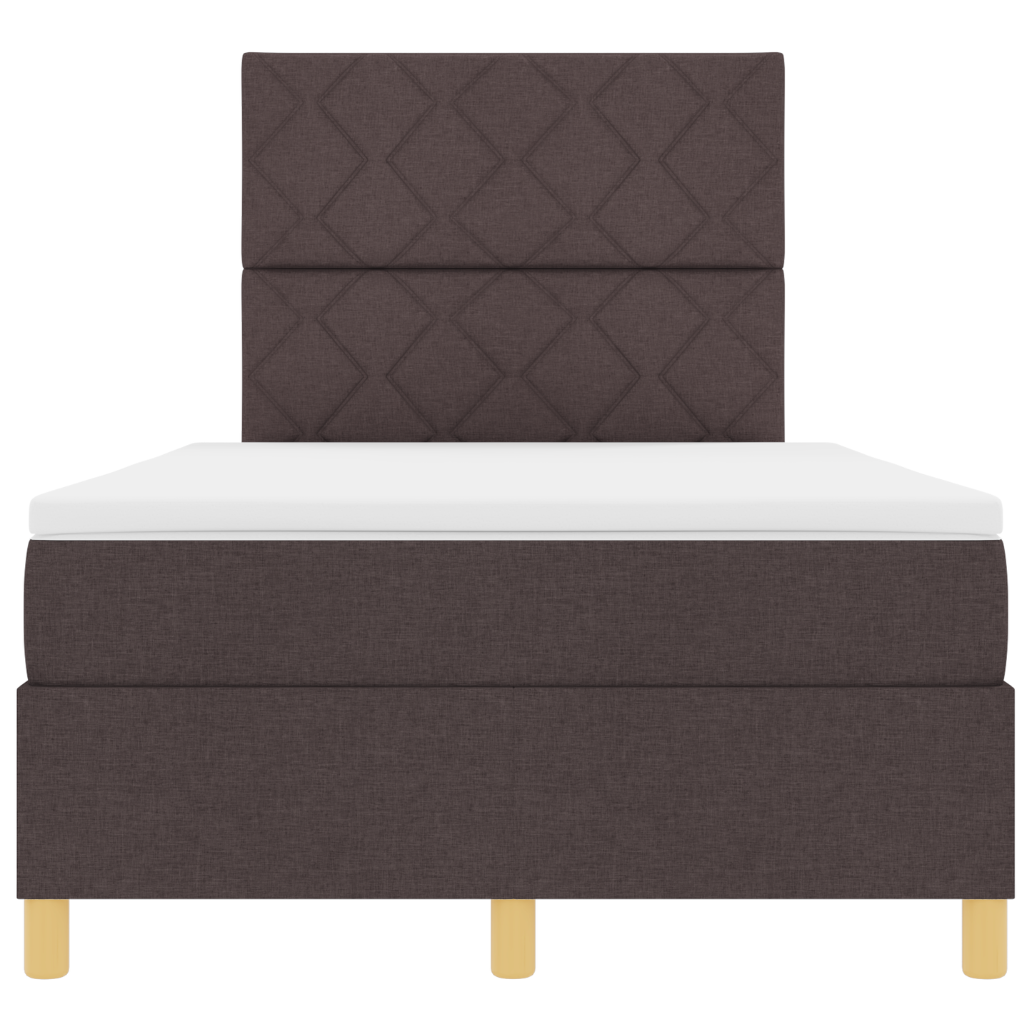 Boxspringbed met Matras & LED Donkerbruin 120x200 cm Stof