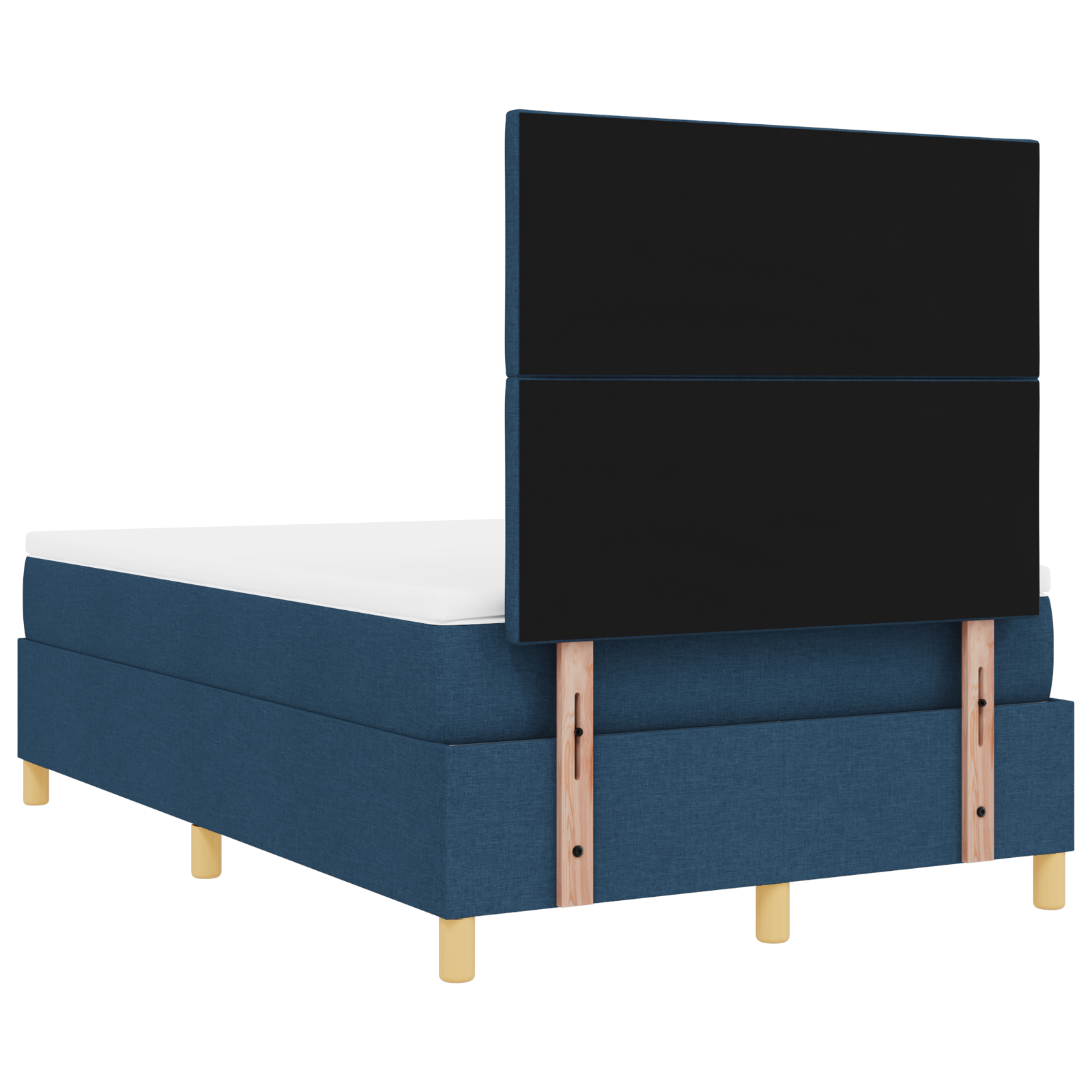 Boxspringbed met Matras & LED Blauw 120x200 cm Stof