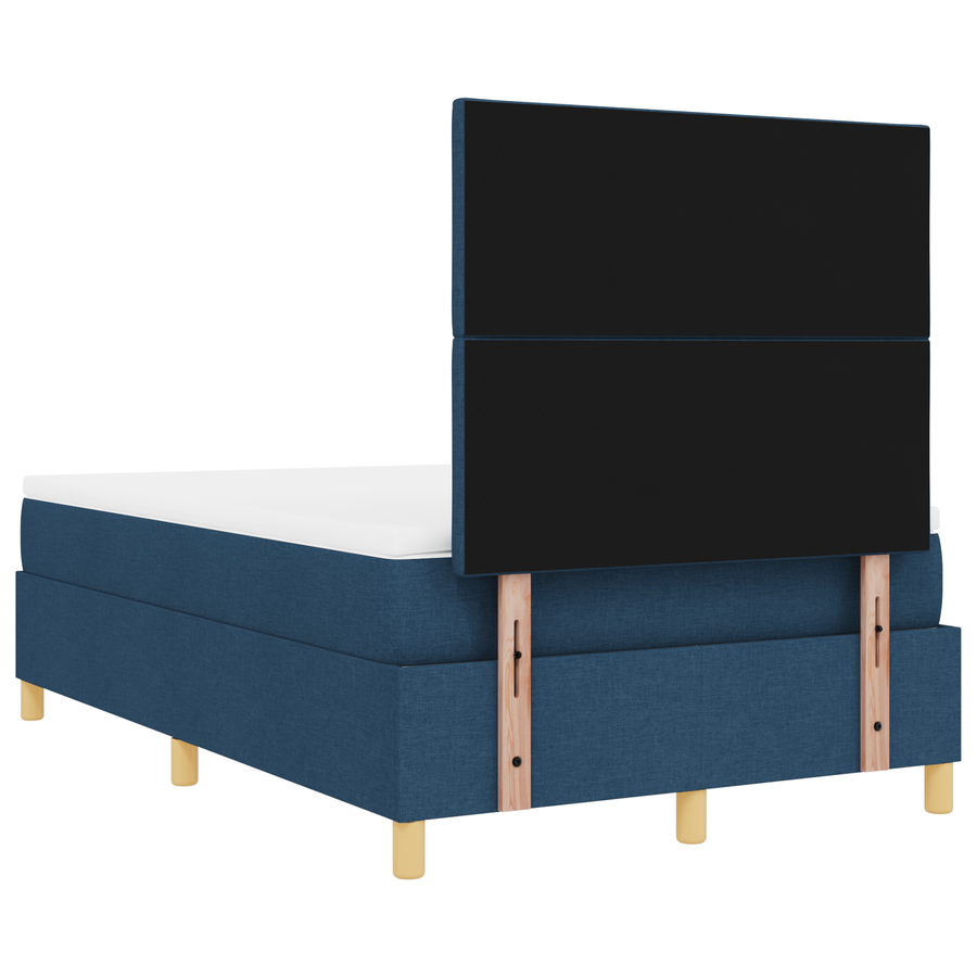 Boxspringbed met Matras & LED Blauw 120x200 cm Stof