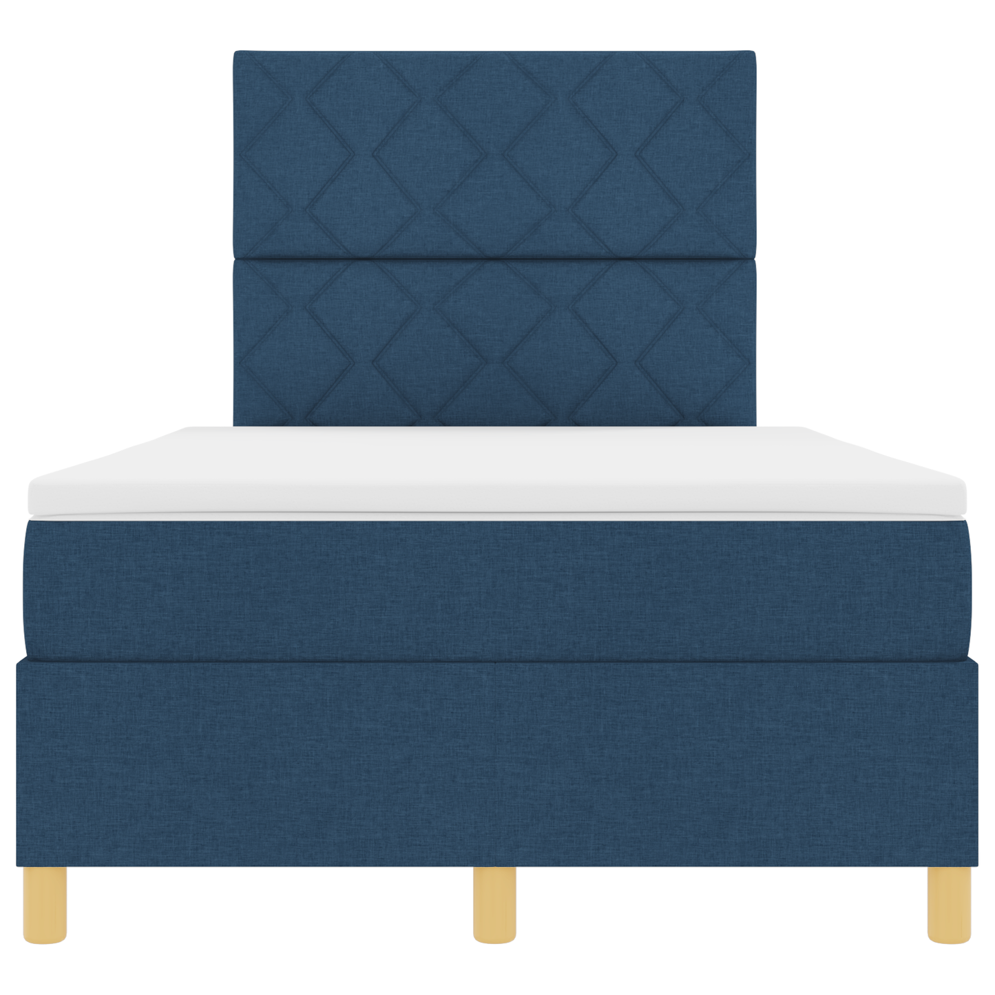 Boxspringbed met Matras & LED Blauw 120x200 cm Stof