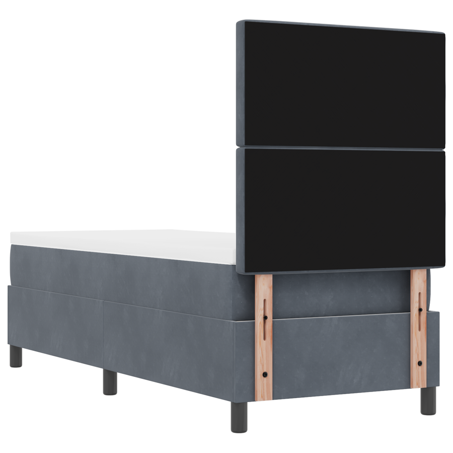 Boxspringbed met matras en LED fluweel donkergrijs 80x200 cm
