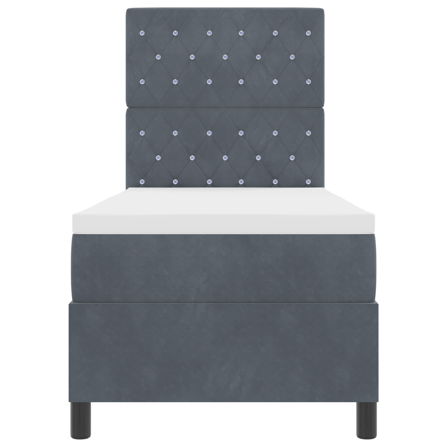 Boxspringbed met matras en LED fluweel donkergrijs 80x200 cm