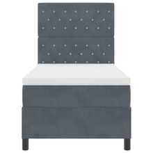Boxspringbed met matras en LED fluweel donkergrijs 100x200 cm