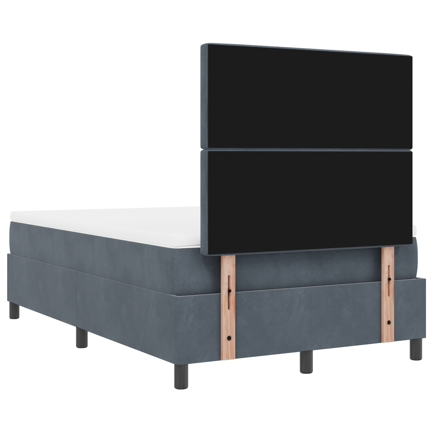 Boxspringbed met matras en LED fluweel donkergrijs 120x200 cm