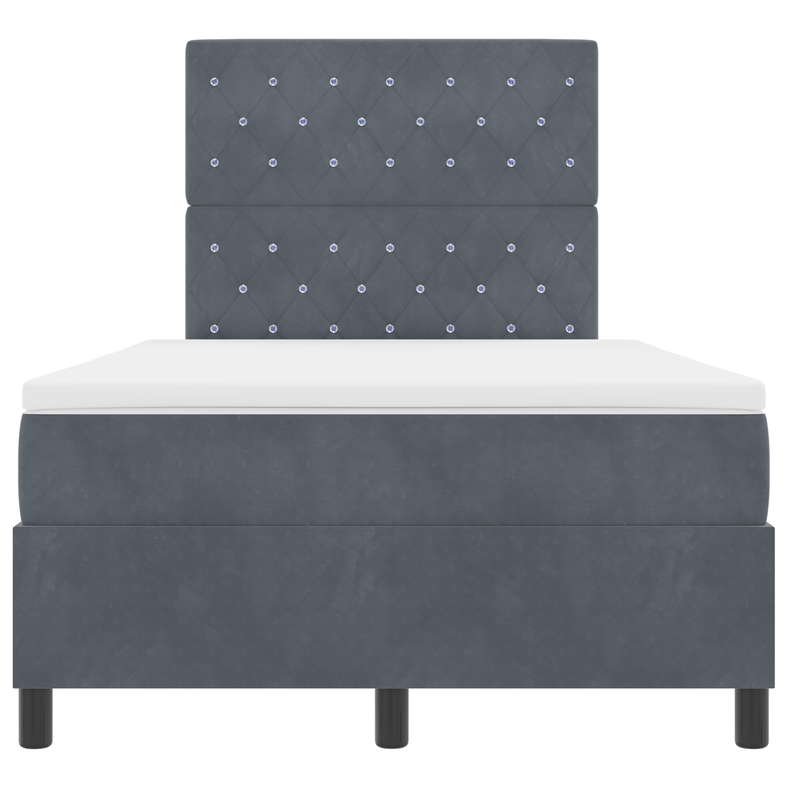 Boxspringbed met matras en LED fluweel donkergrijs 120x200 cm