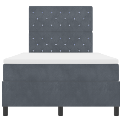 Boxspringbed met matras en LED fluweel donkergrijs 120x200 cm