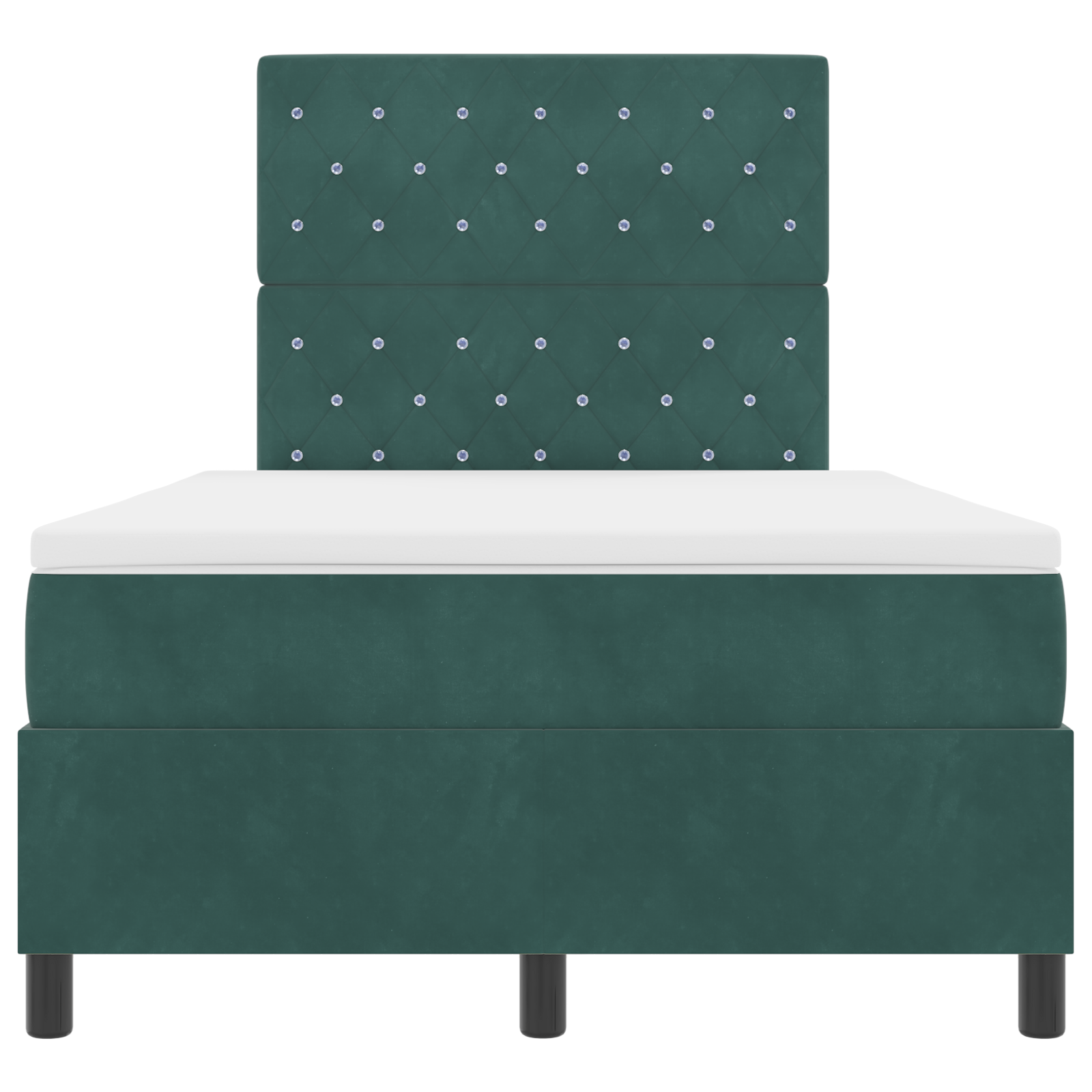 Boxspringbed met matras en LED fluweel donkergroen 120x200 cm