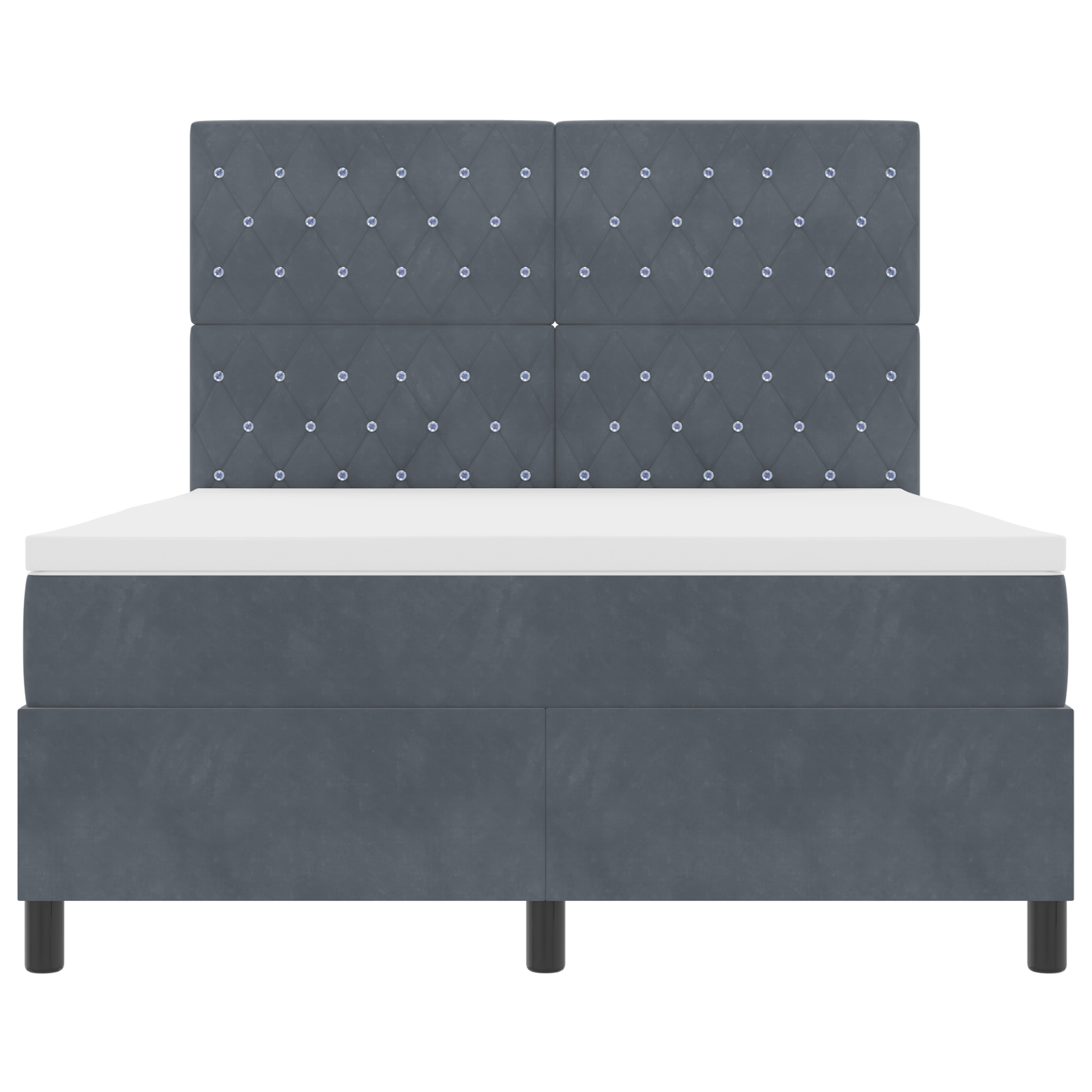 Boxspringbed met matras en LED fluweel donkergrijs 140x190 cm