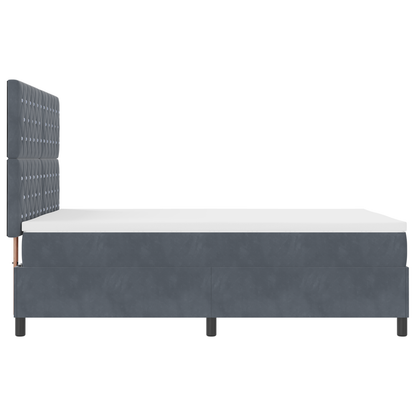 Boxspringbed met matras en LED fluweel donkergrijs 140x190 cm