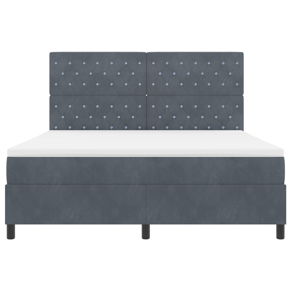 Boxspringbed met matras en LED fluweel donkergrijs 180x200 cm