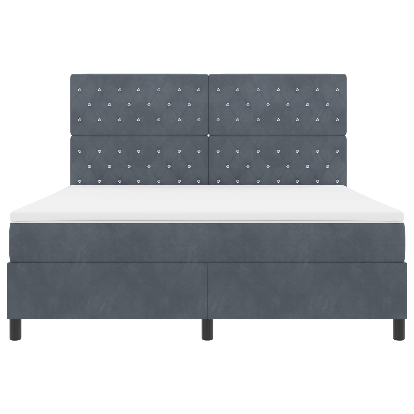 Boxspringbed met matras en LED fluweel donkergrijs 180x200 cm